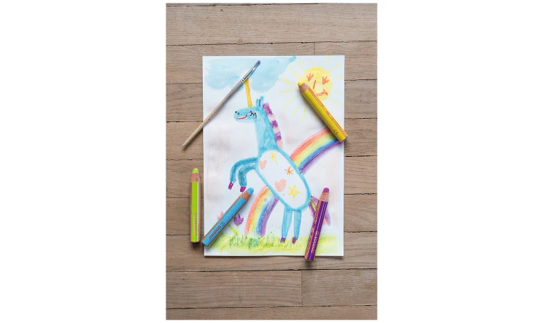Multi-Talented Pencil - STABILO woody 3 in 1 - Pack of 6 - Assorted Colours with Sharpener - Image 8