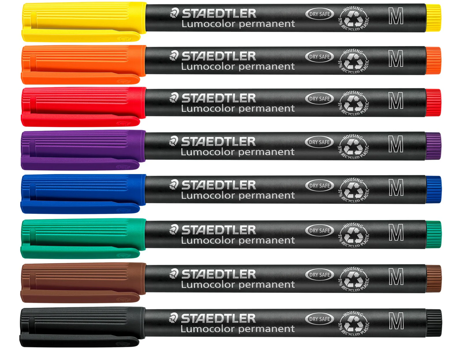 STAEDTLER Lumocolor Permanent Pen 317 M – Assorted Colours (Pack of 8) - Image 3