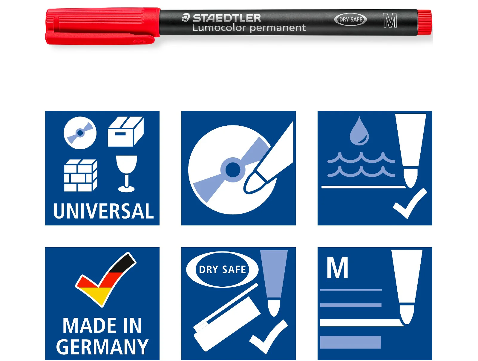 STAEDTLER Lumocolor Permanent Pen 317 M – Assorted Colours (Pack of 8) - Image 9