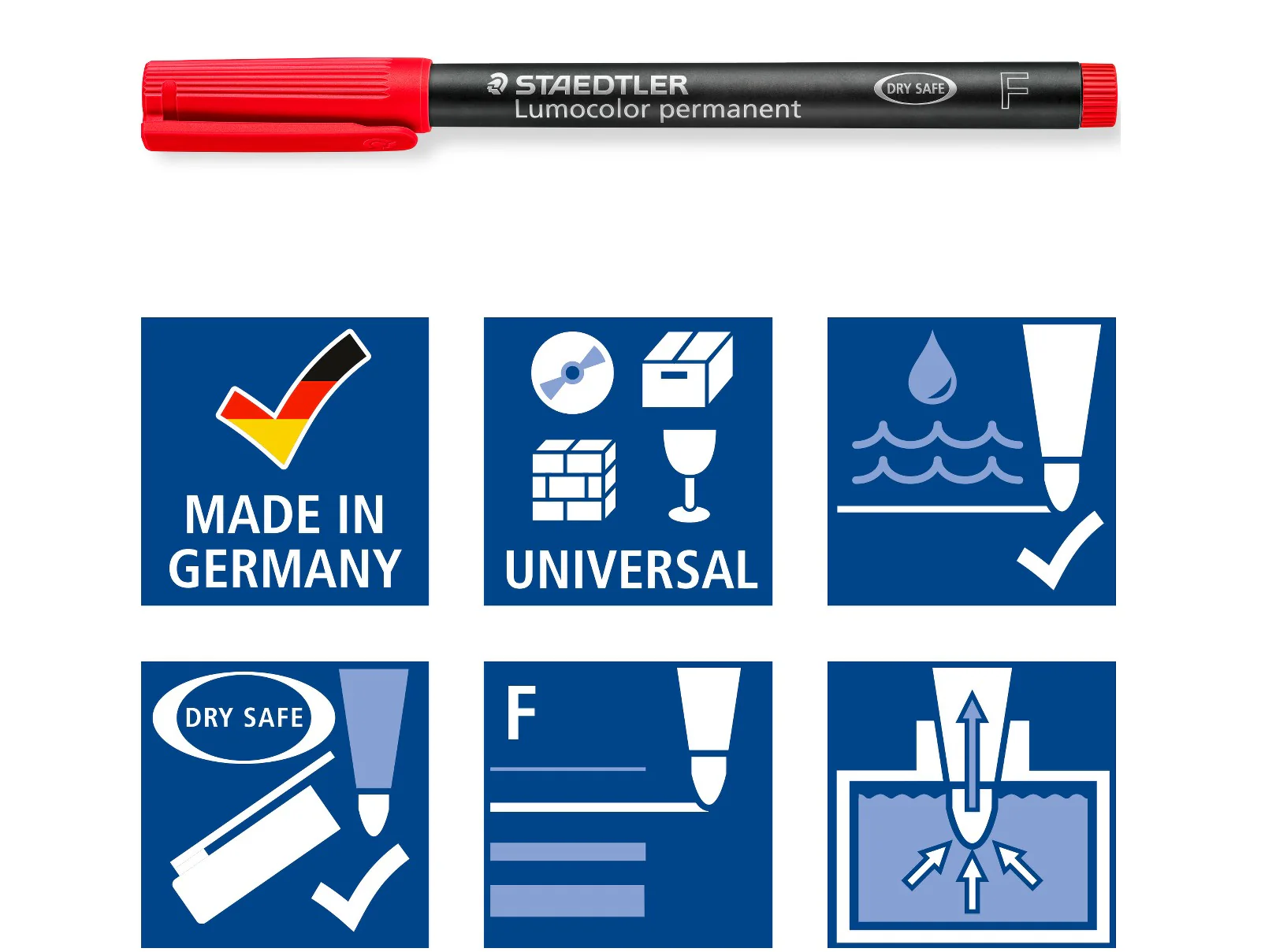 STAEDTLER Lumocolor Permanent Pen 318 F – Assorted Colours (Pack of 8) - Image 9
