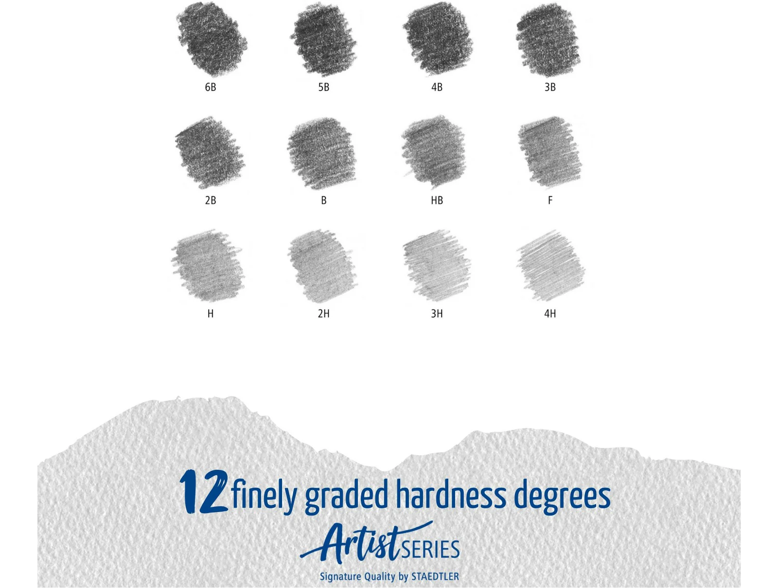 STAEDTLER Mars Lumograph 100 Graphite Pencils – Assorted Set (Pack of 12) - Image 5