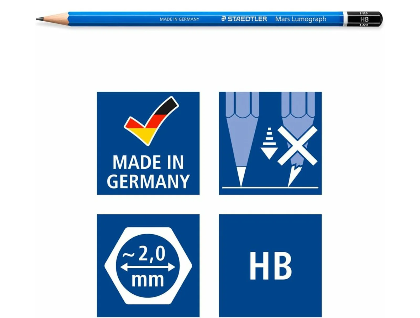 STAEDTLER Mars Lumograph 100 Graphite Pencils – Full Range Set (Pack of 24) - Image 12