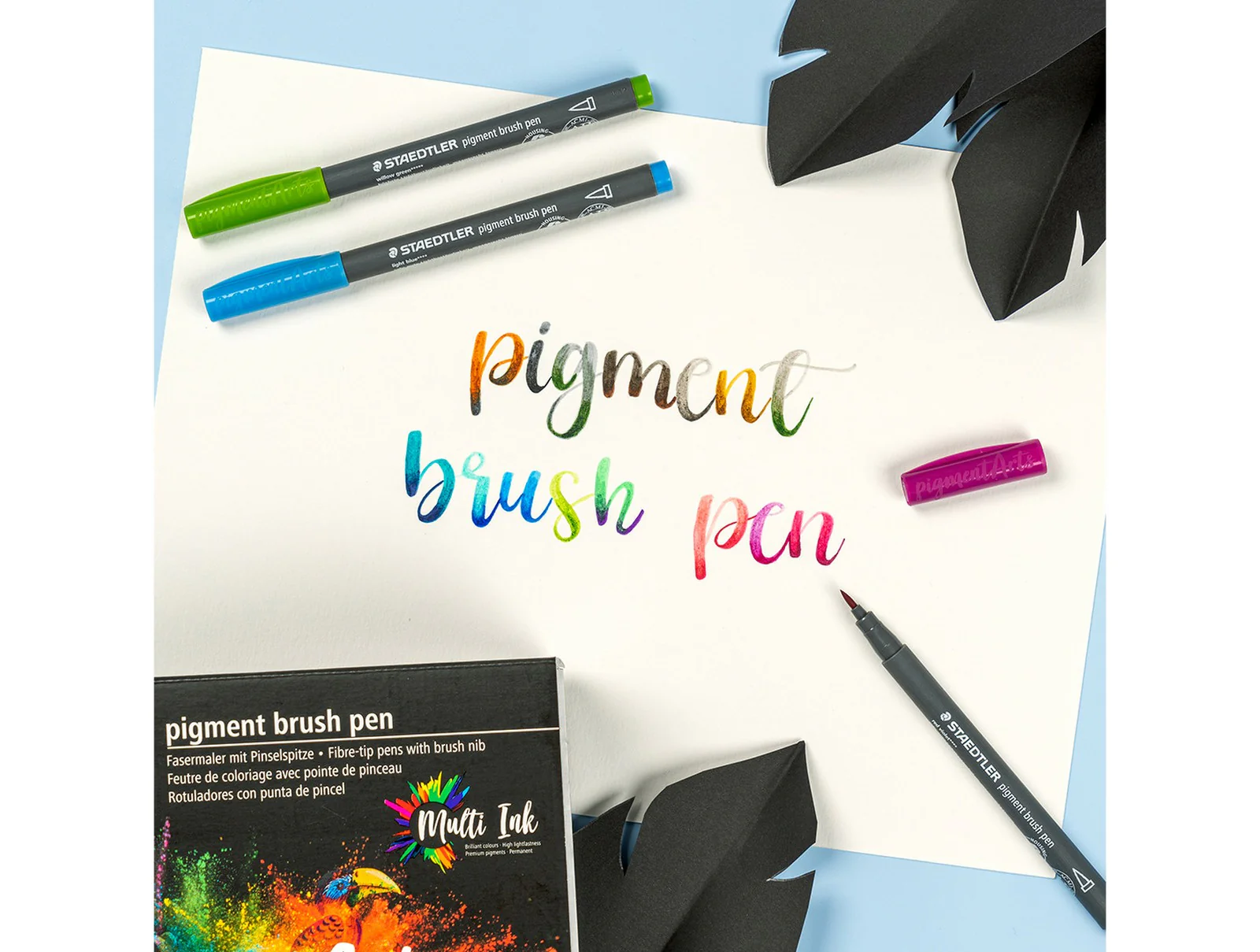 STAEDTLER Pigment Brush Pen 371 Set – Nature Colours (Pack of 12) - Image 4