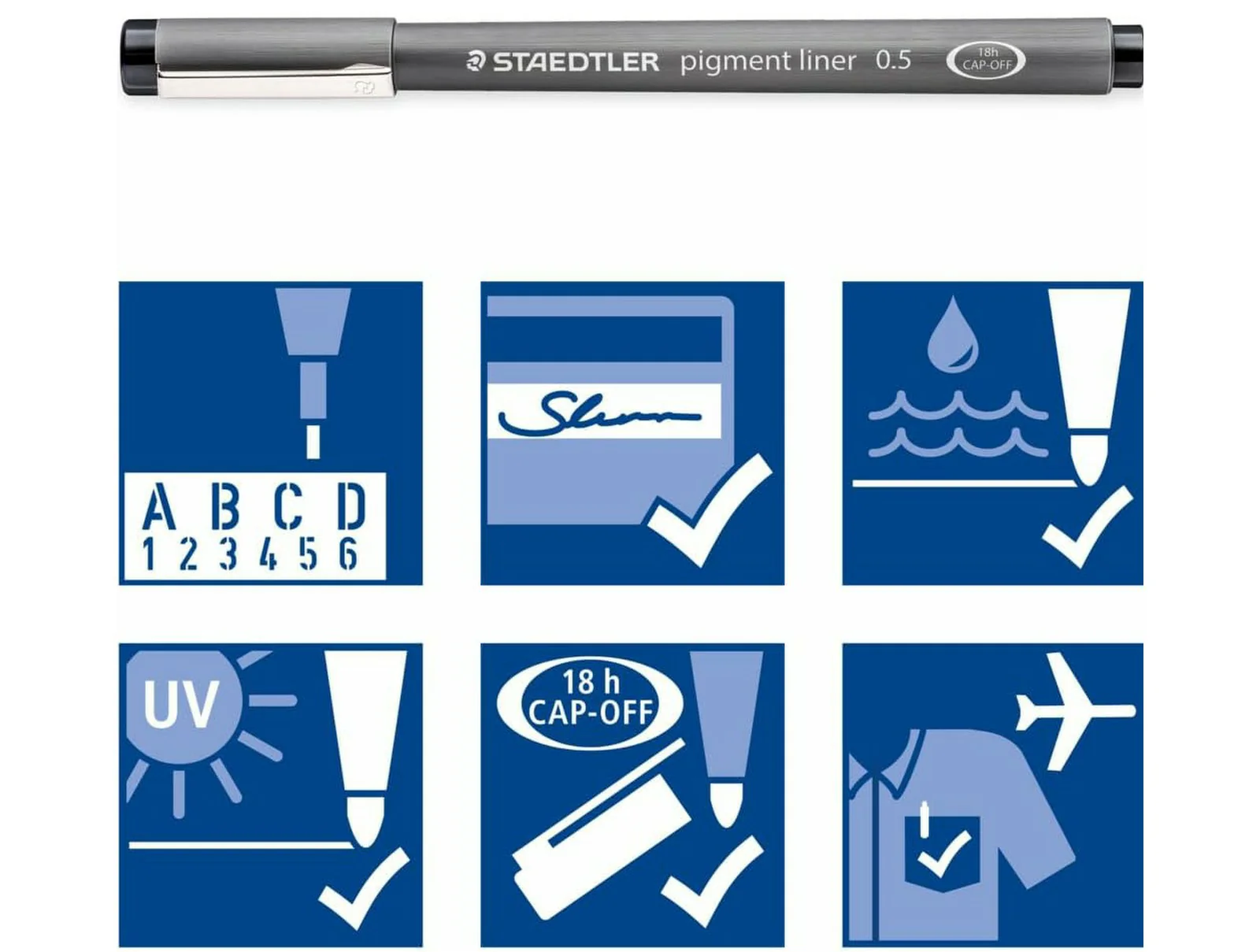 STAEDTLER Pigment Liner 308 Set – Black Assorted Line Widths (Pack of 6) - Image 10