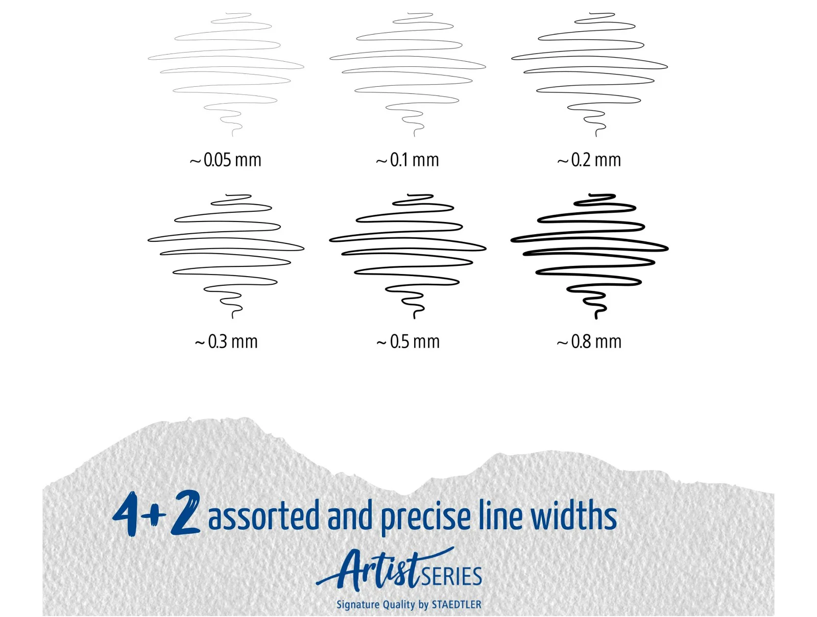 STAEDTLER Pigment Liner 308 Set – Black Assorted Line Widths (Pack of 6) - Image 4