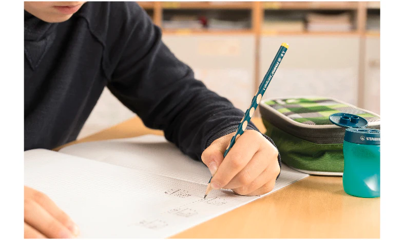 Thin Ergonomic Graphite Pencil - STABILO EASYgraph S - Classpack of 48 - 8 x Left-Handed and 40 x Right-Handed - Assorted Colours - HB - Image 6