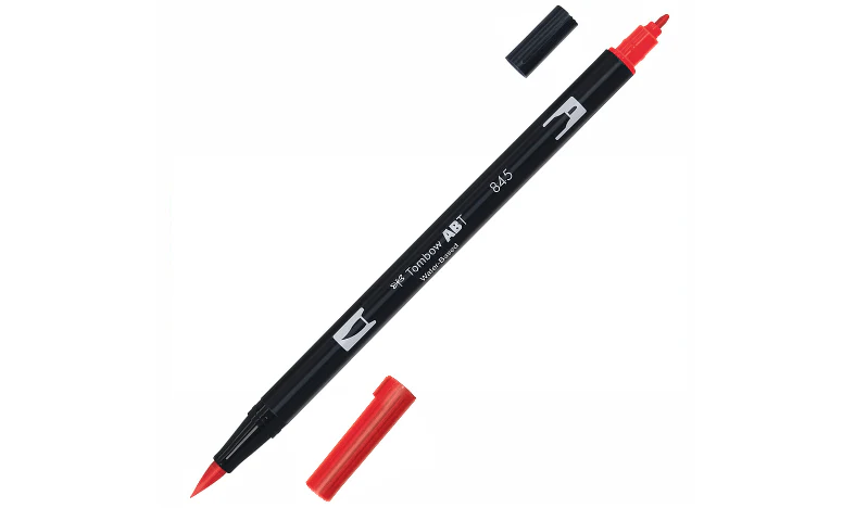 Tombow ABT Dual Brush Pen Primary Colours Set of 6 - Image 9