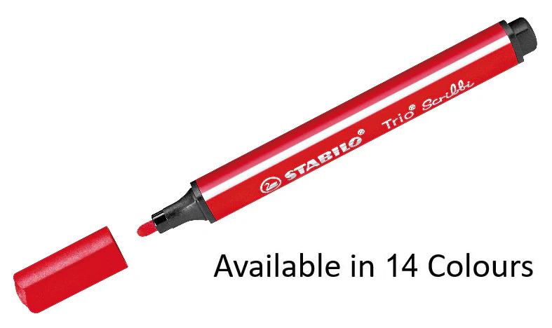 Triangular Fibre-Tip Pen - STABILO Trio Scribbi - Assorted Pack Sizes & Colours