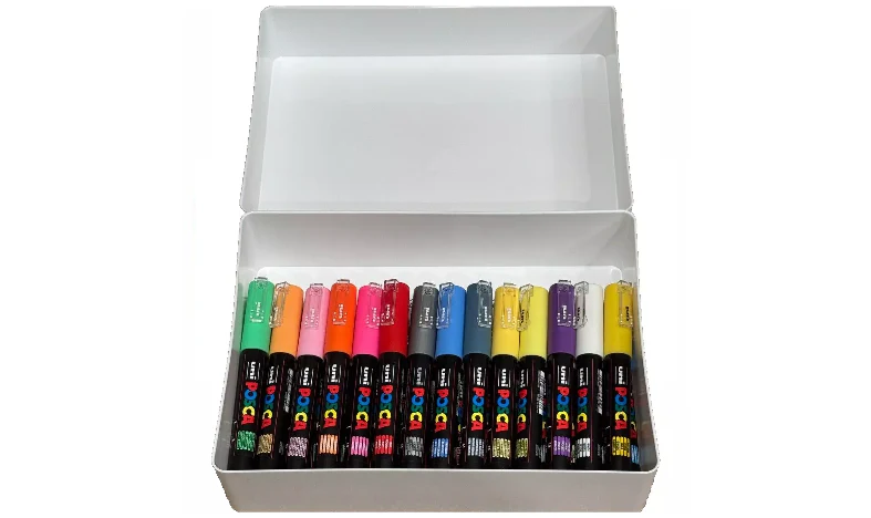 Uni POSCA Marker Pen PC-1M Extra-Fine - Set of 28 Assorted Colours - Gift Boxed - Image 3
