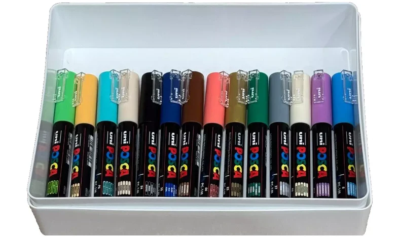 Uni POSCA Marker Pen PC-1M Extra-Fine - Set of 28 Assorted Colours - Gift Boxed - Image 4