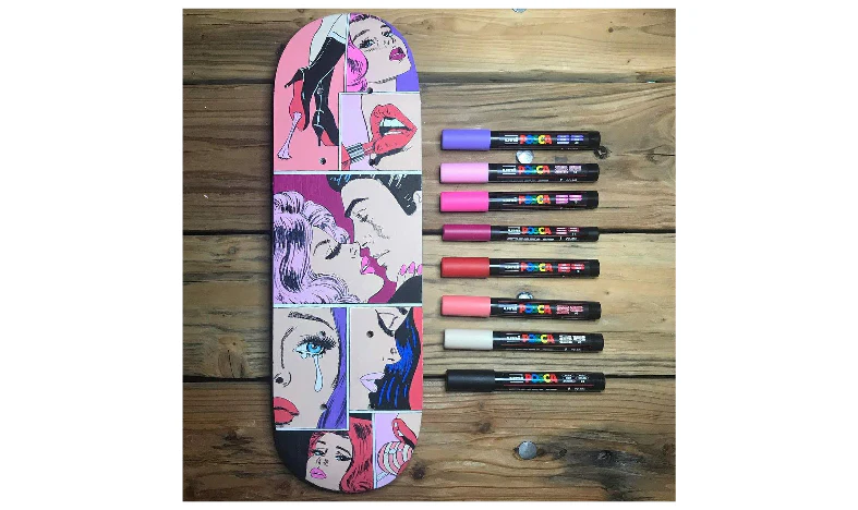 Uni POSCA Marker Pen PC-3M Fine Set of 8 Pastels - Image 6