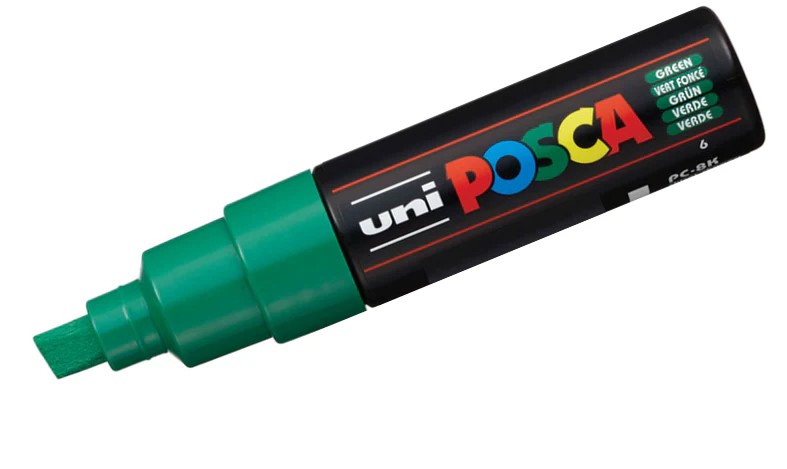 Uni POSCA Marker Pen PC-8K Broad Chisel Set of 8 Assorted - Image 4