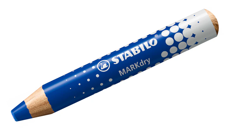 Whiteboard and Flipchart Markers - STABILO MARKdry - Pack of 4 - Assorted Colours with Sharpener + Wiping Cloth - Image 3